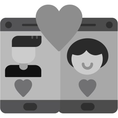 düğün çifti simgesi, basit vektör illüstrasyonu