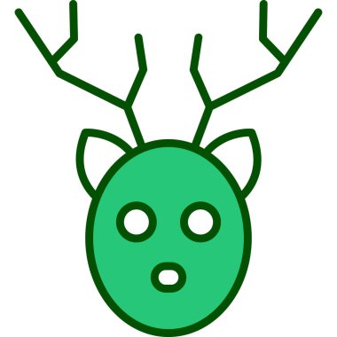 Geyik. Web simgesi basit illüstrasyon