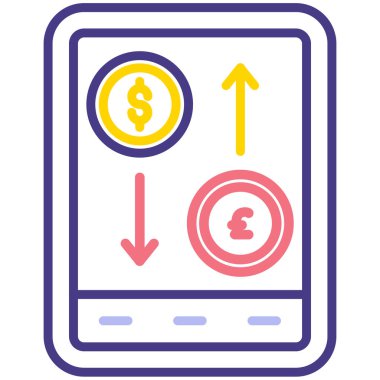 Dolar. Web simgesi basit illüstrasyon