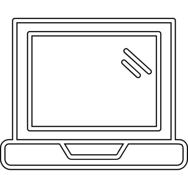 ekran izole edilmiş ikon vektör illüstrasyon tasarımlı dizüstü bilgisayar