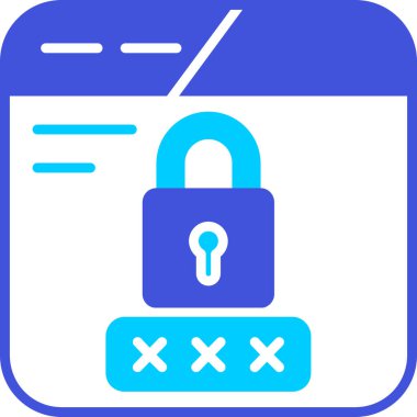 Kilit. Web simgesi basit illüstrasyon