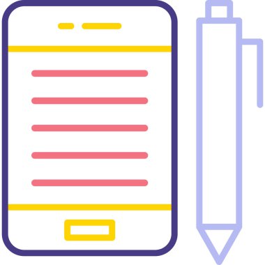 akıllı telefon web simgesi basit tasarım vektörü çizimi