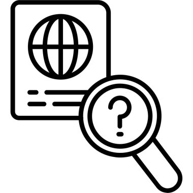 internet güvenlik vektörü ince çizgi simgesi