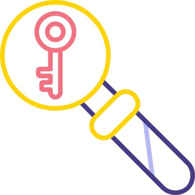 Büyüteç simgesi. vektör illüstrasyonu