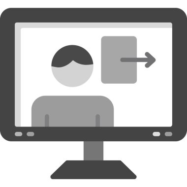 Bilgisayar. Web simgesi basit illüstrasyon