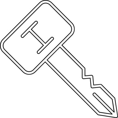 anahtar simgesi, vektör illüstrasyonu