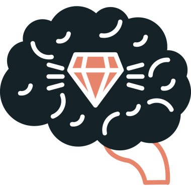 Bulutlu bir elmasın vektör çizimi