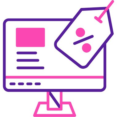 Çevrimiçi Dükkan simgesi vektör çizimi