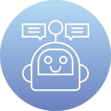 robot. Web simgesi basit illüstrasyon