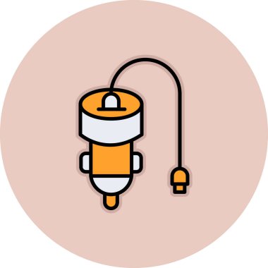 Bir robot simgesinin vektör illüstrasyonu