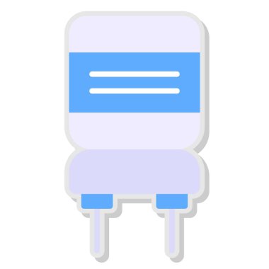 Kapasitör web simgesi, vektör illüstrasyonu