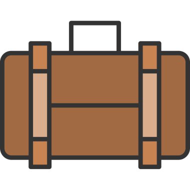 seyahat çantası simgesi, vektör illüstrasyonu