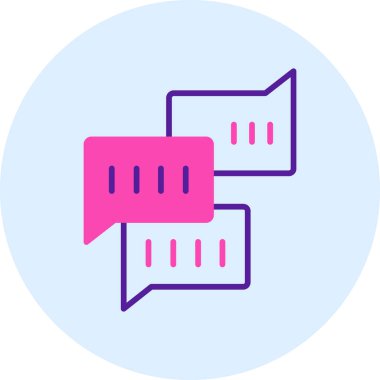 Sohbet simgesi, vektör çizimi