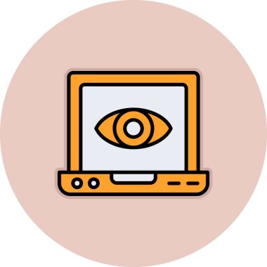 Göz simgesi, vektör illüstrasyonu basit tasarım