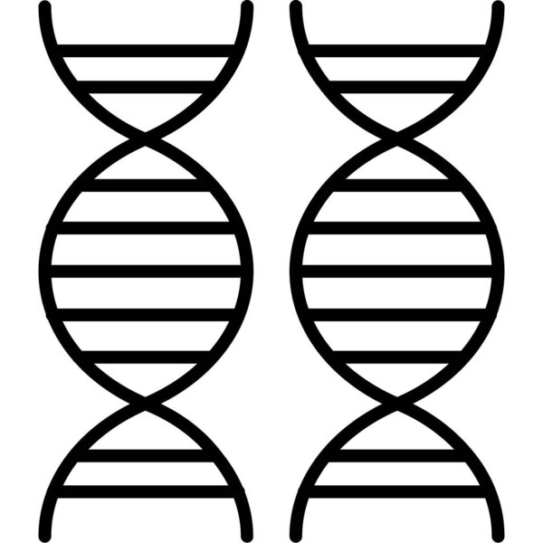 dna molecule icon, outline style
