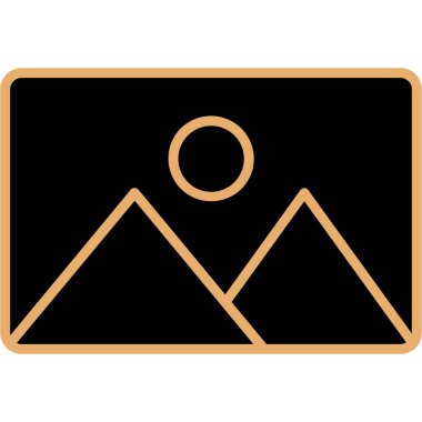 Kişisel ve ticari kullanım için vektör dağ simgesi.