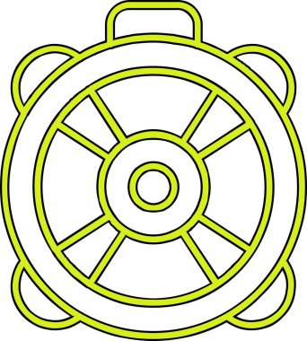 Direksiyon ikonu. dış hat tekerlek direksiyon vektör simgesi rengi düz izole