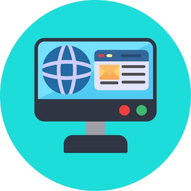 Web simgesi vektör illüstrasyonu