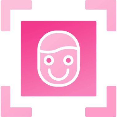 Pembe maske takan ve fular takan bir adamın mutlu yüzü.