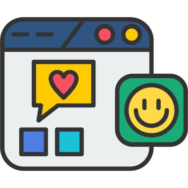 Mesaj sohbet simge vektör çizim