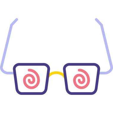 Gözlük. Web simgesi basit illüstrasyon