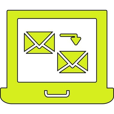 e- posta iletisi renk ana hatları vektörü