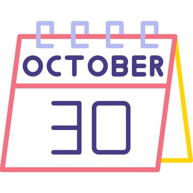 Ekim 2 - vektör takvim simgesi