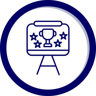 Kupa. Web simgesi basit illüstrasyon