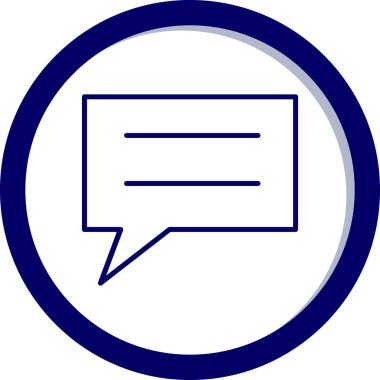 Mesaj var. Web simgesi basit illüstrasyon