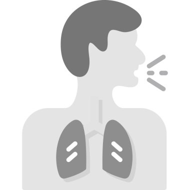 Ciğerleri Düz Vektör Simgesi