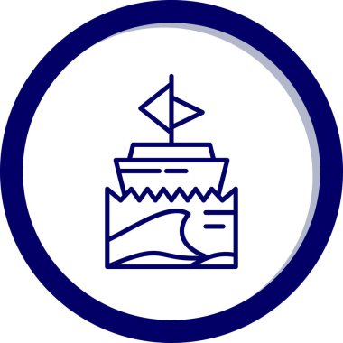 Bir bayrak simgesinin vektör illüstrasyonu