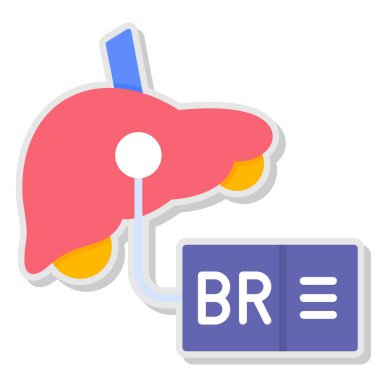 Karaciğer vektör simgesi modern basit tasarım