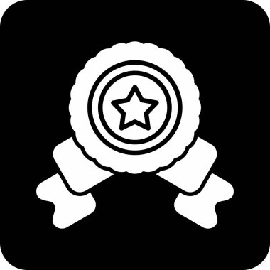 Madalya simgesi soyut arkaplanda izole edildi