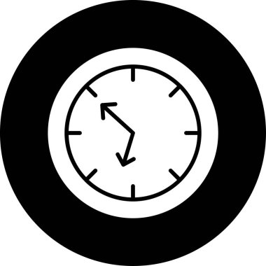Saat simgesi, vektör illüstrasyon tasarımı