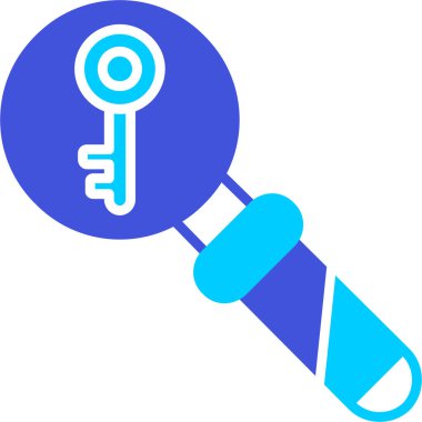 Mavi bir anahtarın vektör illüstrasyonu