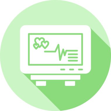 Kalp monitörü vektör illüstrasyonu