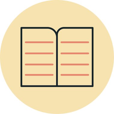 kitap simgesi vektör illüstrasyonu