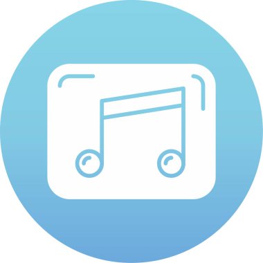 müzik çalar ikon vektör illüstrasyonu