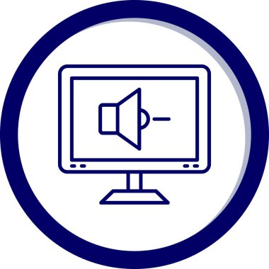 Bilgisayar ekranının vektör illüstrasyonu