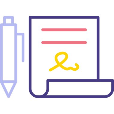 Ağ simgesi, kalem illüstrasyonunun vektör gösterimi