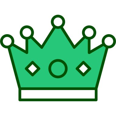 Taç. Web simgesi basit illüstrasyon