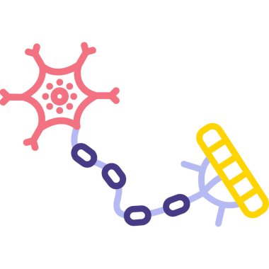 DNA zinciri simgesi. ince çizgi biçimi