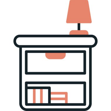 mobilya renkli vektör simgesi