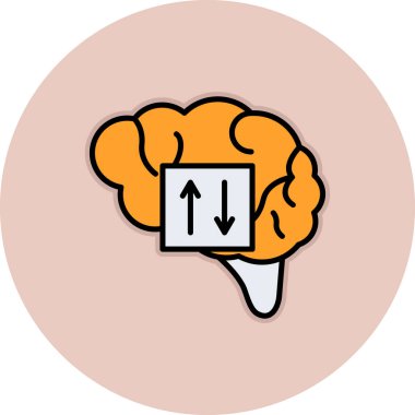 Vektör Beyin simgesi illüstrasyonu