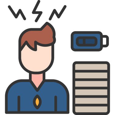 Stres Adam rahatlama simgesi