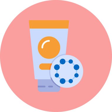 Kozmetik kremi. Basit illüstrasyon