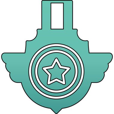 Bir yıldız simgesinin vektör illüstrasyonu