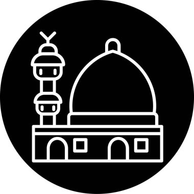 Cami. Web simgesi basit illüstrasyon