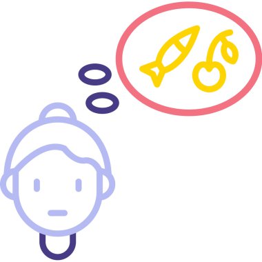 Sarı ve mavi dudaklı bir kızın vektör çizimi