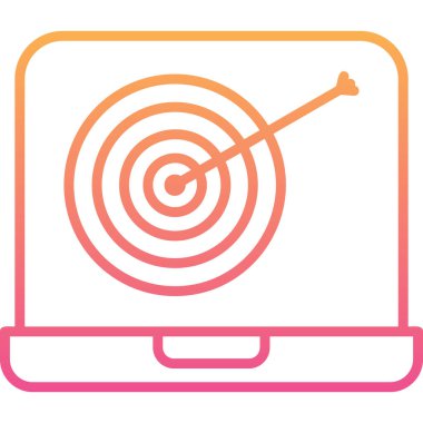 Hedef. Web simgesi basit illüstrasyon